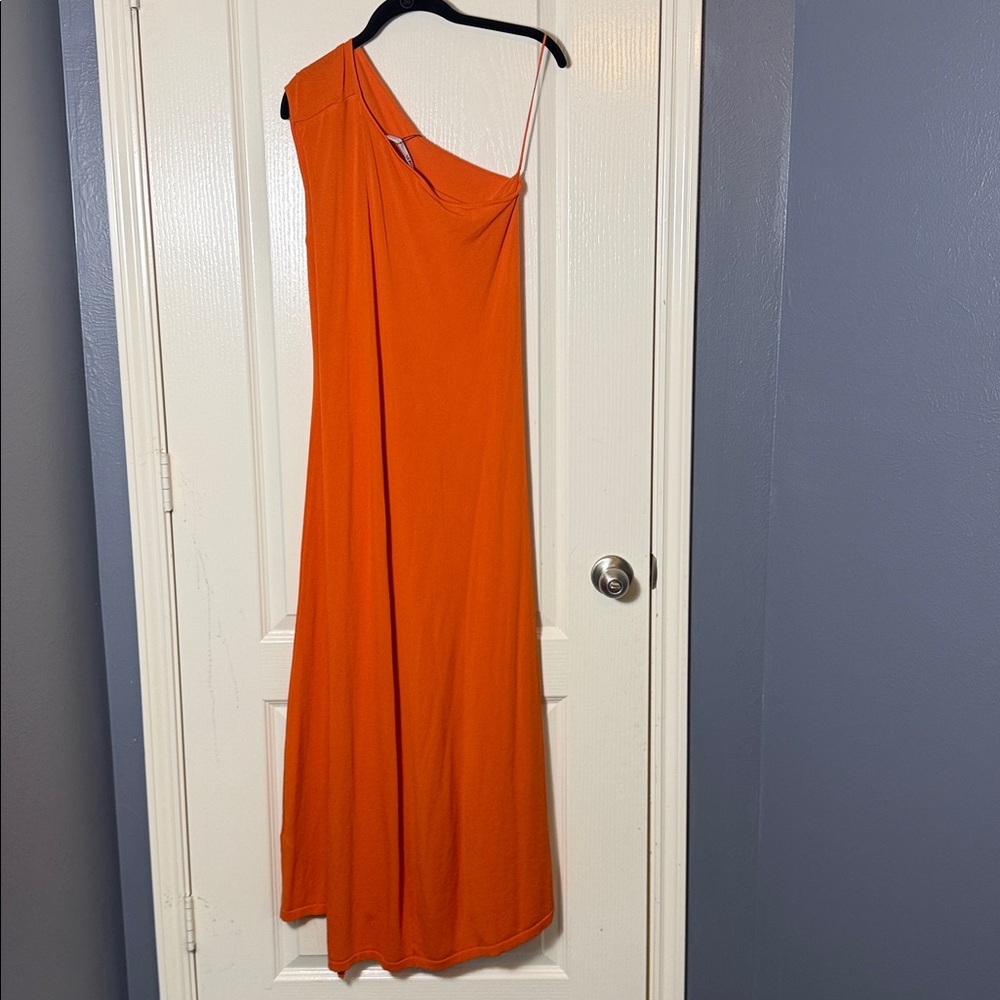 ZARA Orange Off the Shoulder Limited Edition Dress - Picture 10 of 10